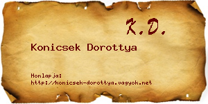 Konicsek Dorottya névjegykártya