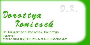 dorottya konicsek business card